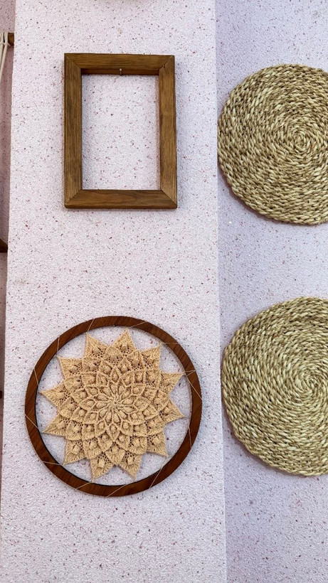 دیوارکوب ماندالا قلاب بافی